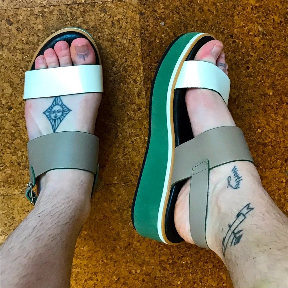 Riva Spanish made leather platform sandals, 37